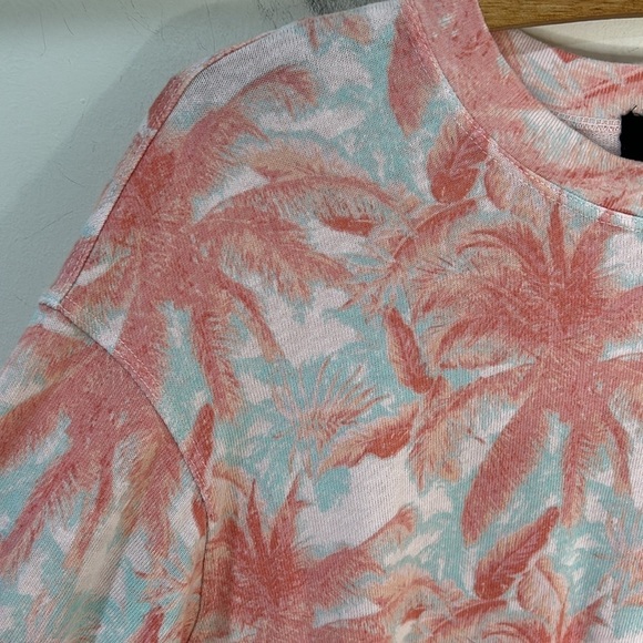 MONROW Tropical Palm Print Sweatshirt Size Small - Picture 7 of 16
